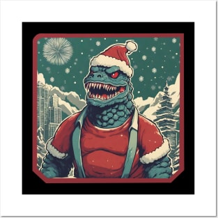 Kaiju Christmas Posters and Art